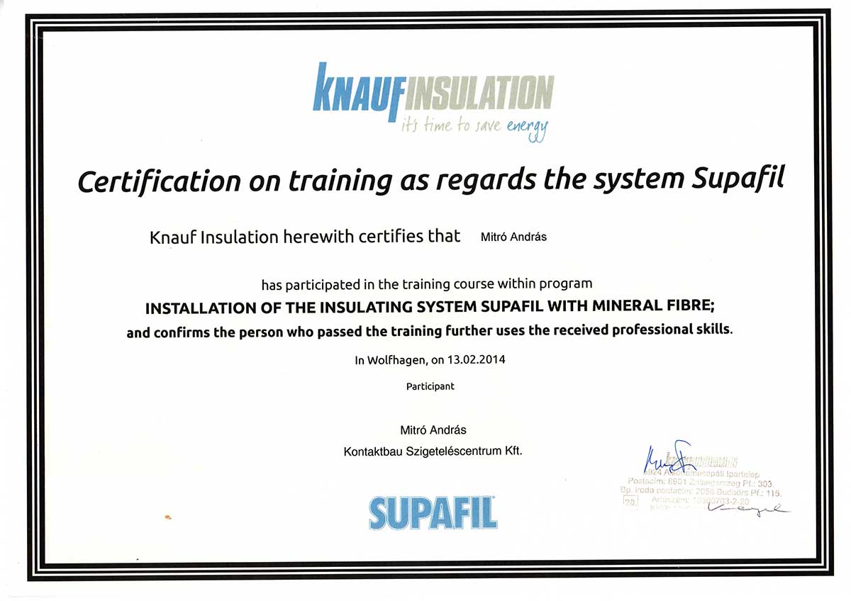 knauf certification