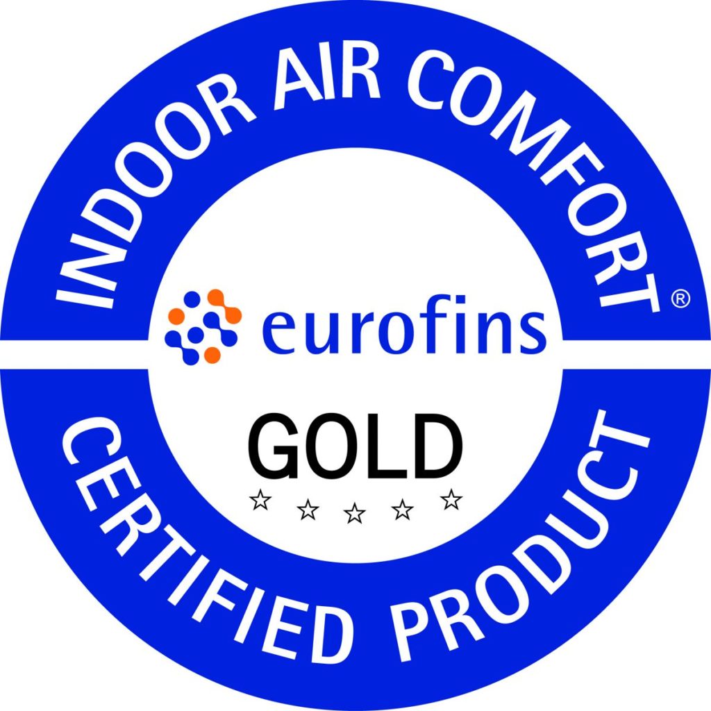 Indoor Ar Comfort Eurofins Gold tanúsítvány